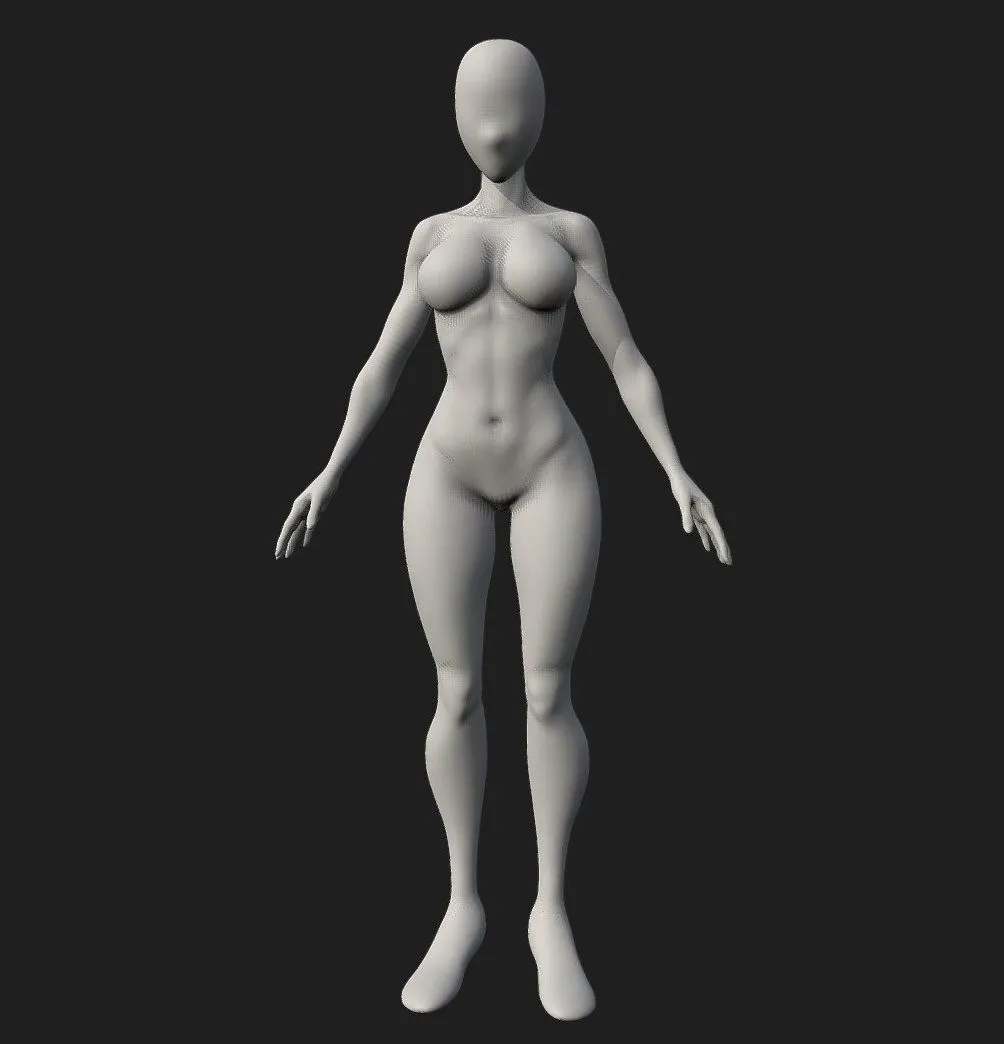 PBR Game 3D Models – Female Mannequin