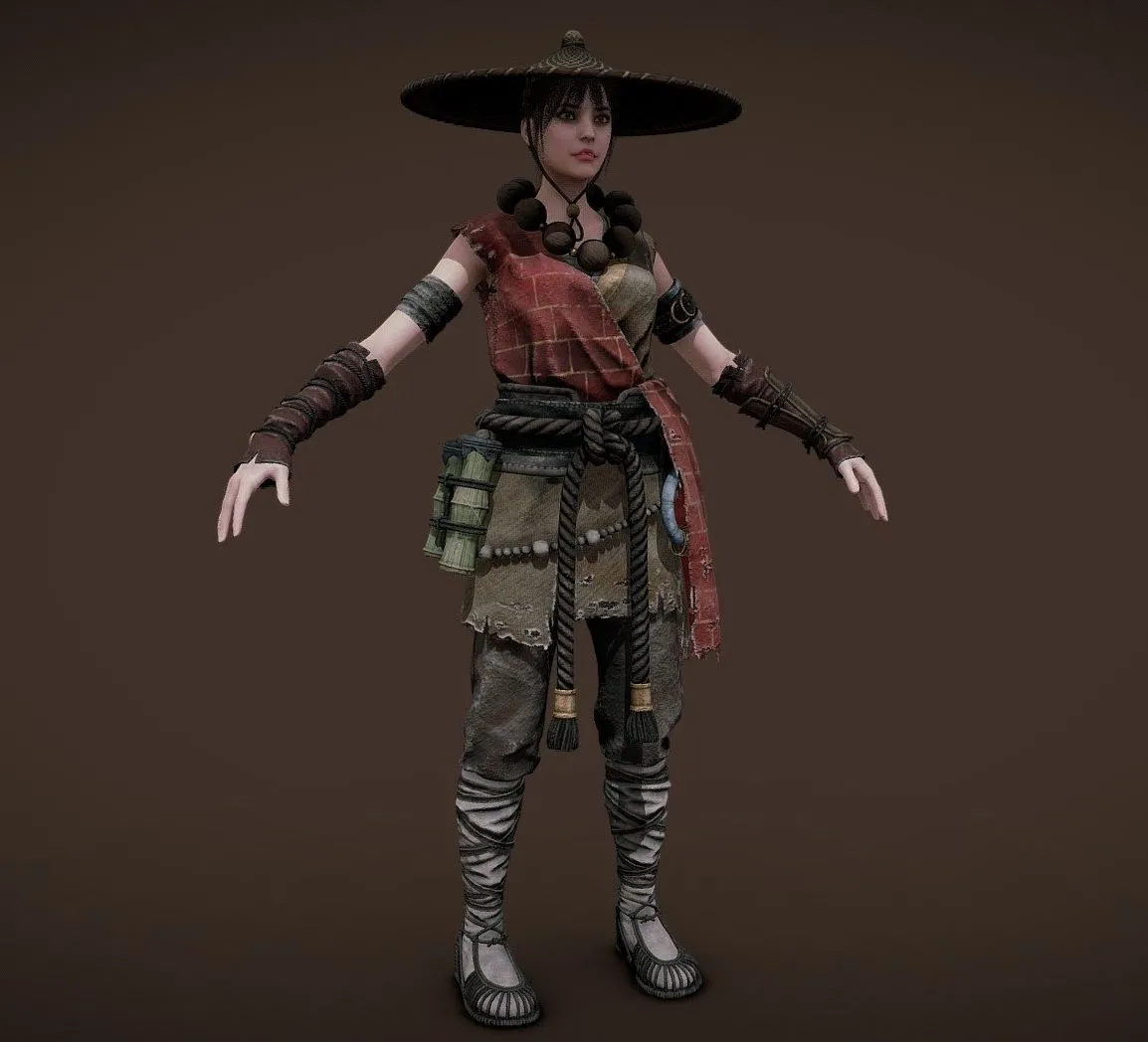 PBR Game 3D Models – Female Monk A