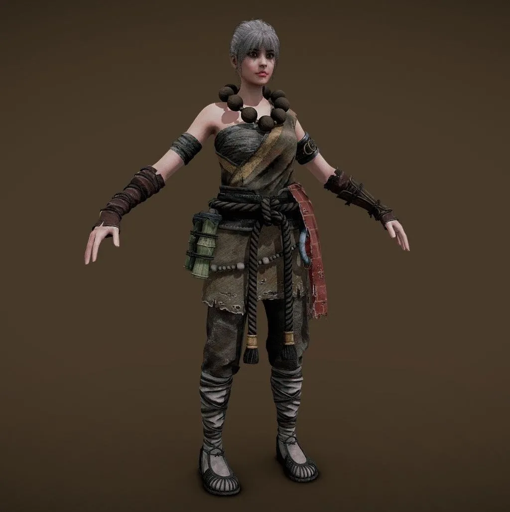 PBR Game 3D Models – Female Monk B