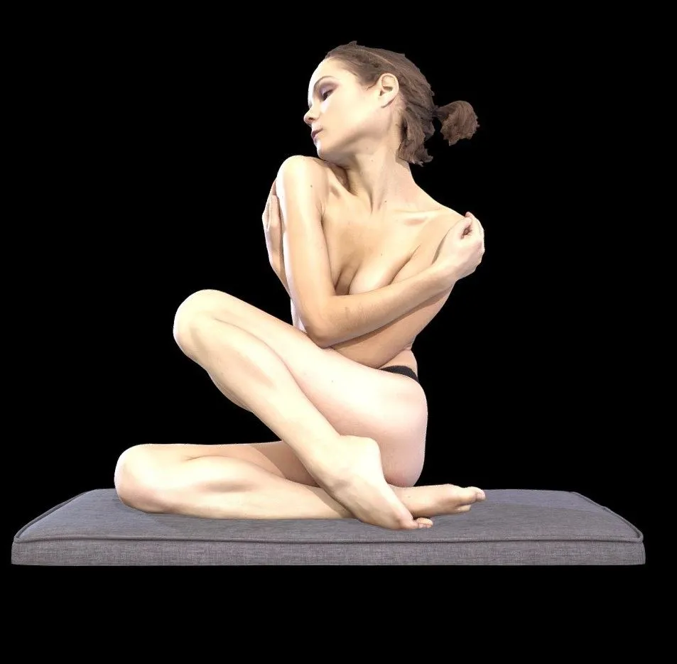 PBR Game 3D Models – Female Scan Sylph Artistic Pose 292