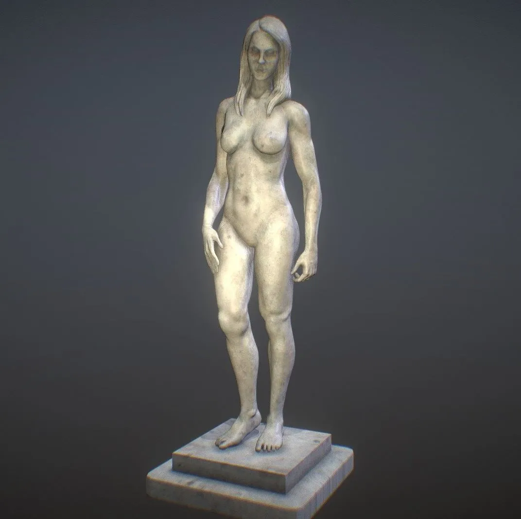 PBR Game 3D Models – Female Statue