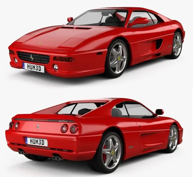 PBR Game 3D Models – Ferrari F355 F1 Berlinetta 1998