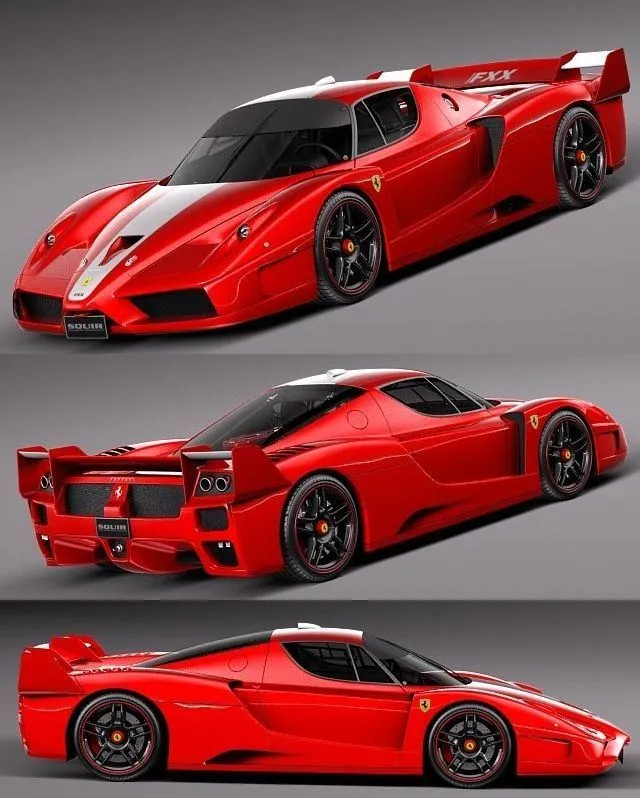 PBR Game 3D Models – Ferrari FXX 2008