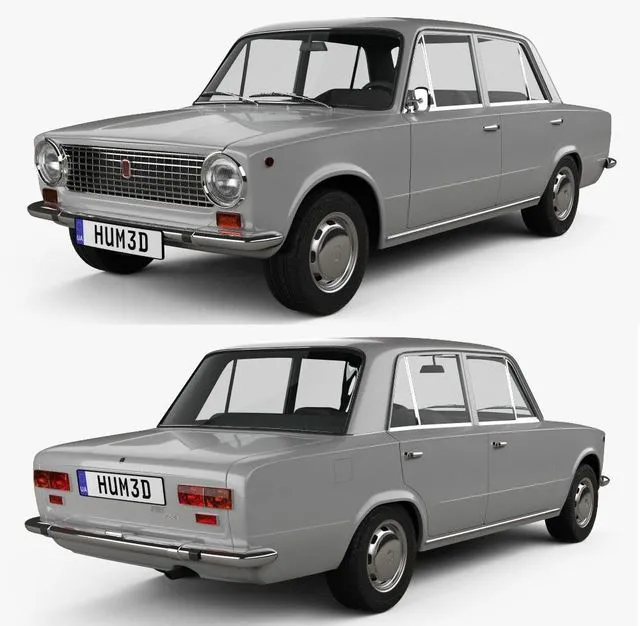 PBR Game 3D Models – Fiat 124 1966