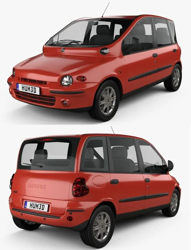 PBR Game 3D Models – Fiat Multipla 1998