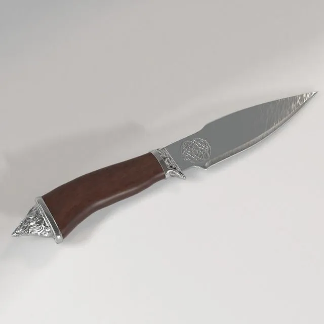 PBR Game 3D Models – Fighting Knife Silver