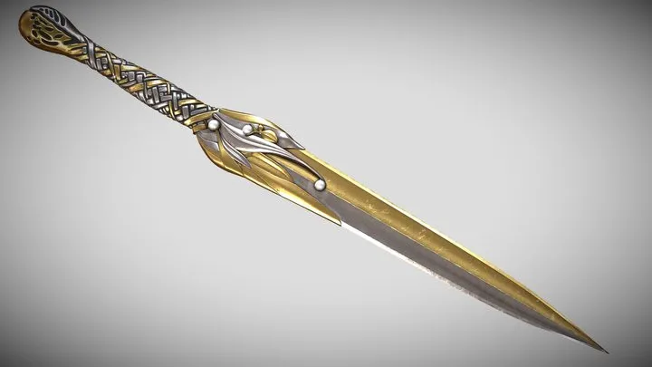 PBR Game 3D Models – Finrod’s Dagger