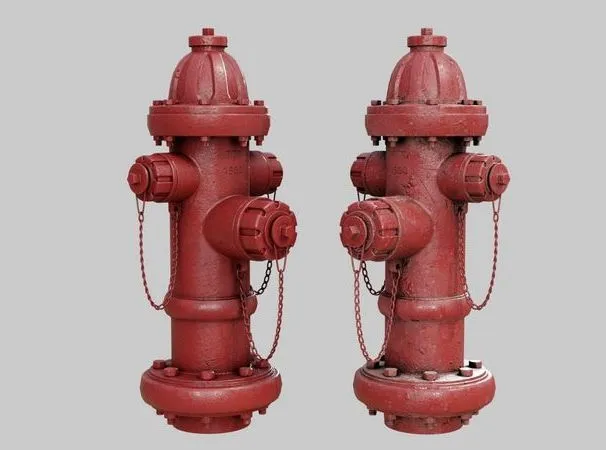 PBR Game 3D Models – Fire Hydrant Low Poly 1A