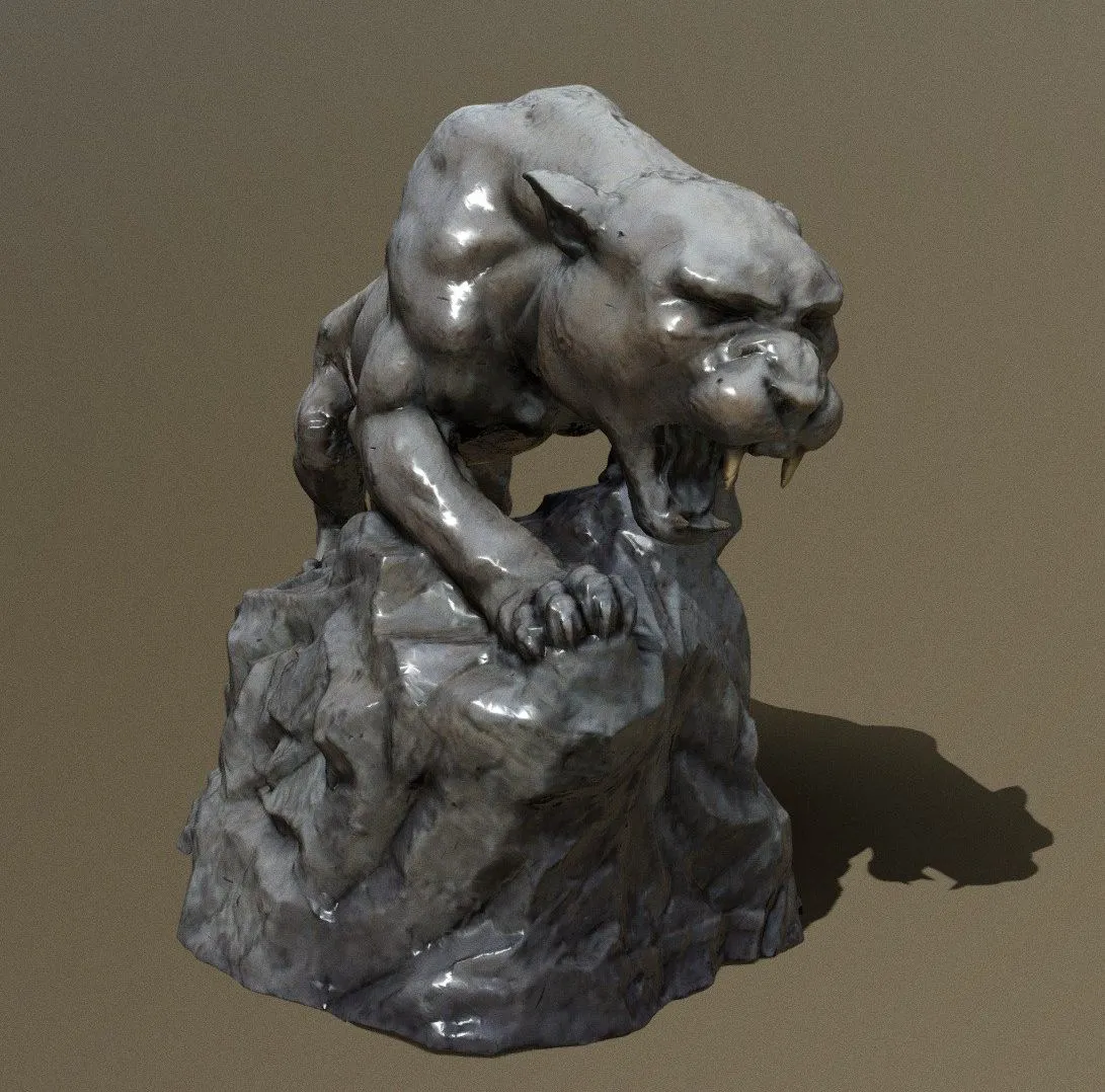 PBR Game 3D Models – Fiu Panther Statue