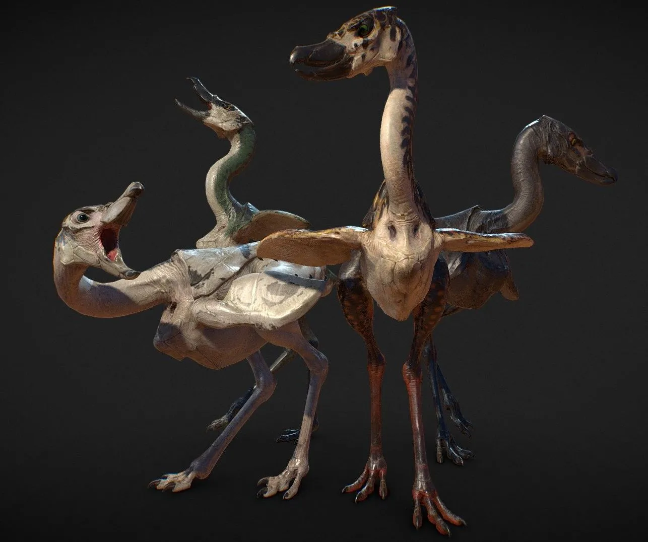 PBR Game 3D Models – Flightless Alien Bird