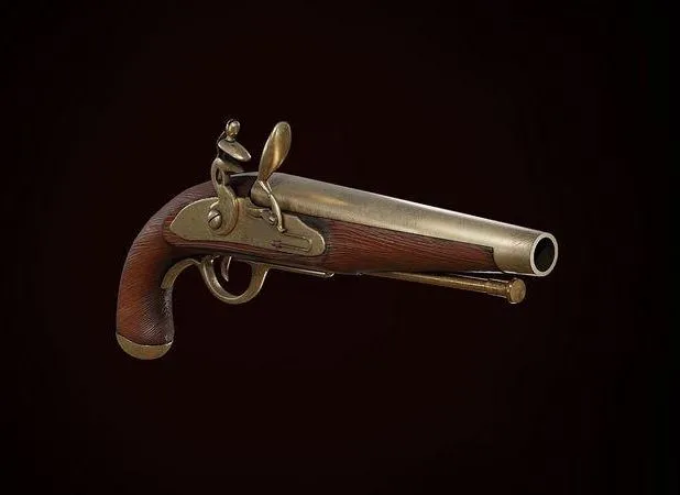 PBR Game 3D Models – Flintlock Pistol