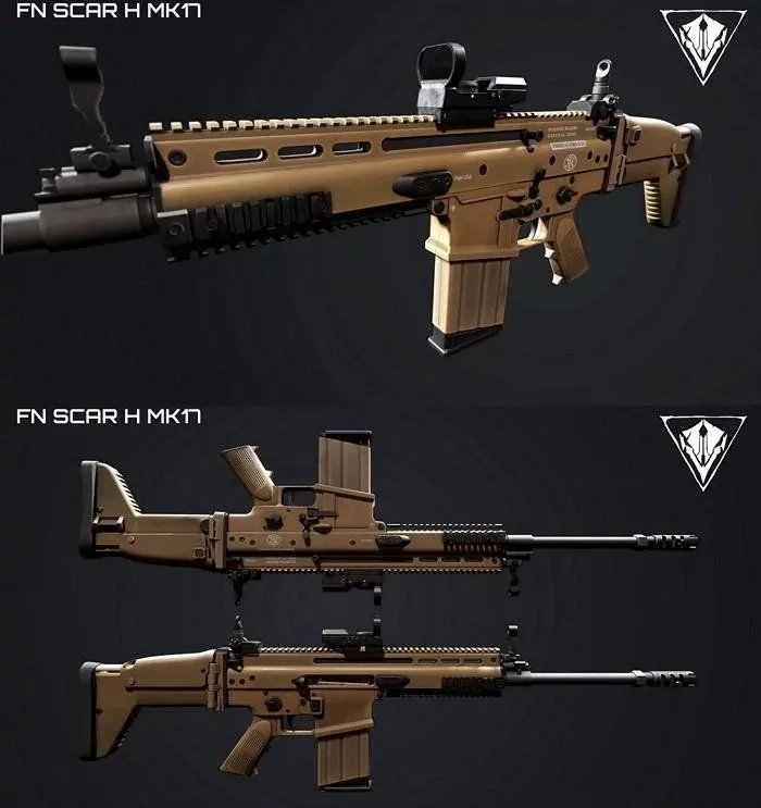 PBR Game 3D Models – FN ScarH MK17