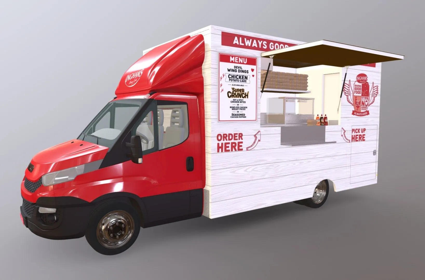 PBR Game 3D Models – Food Truck