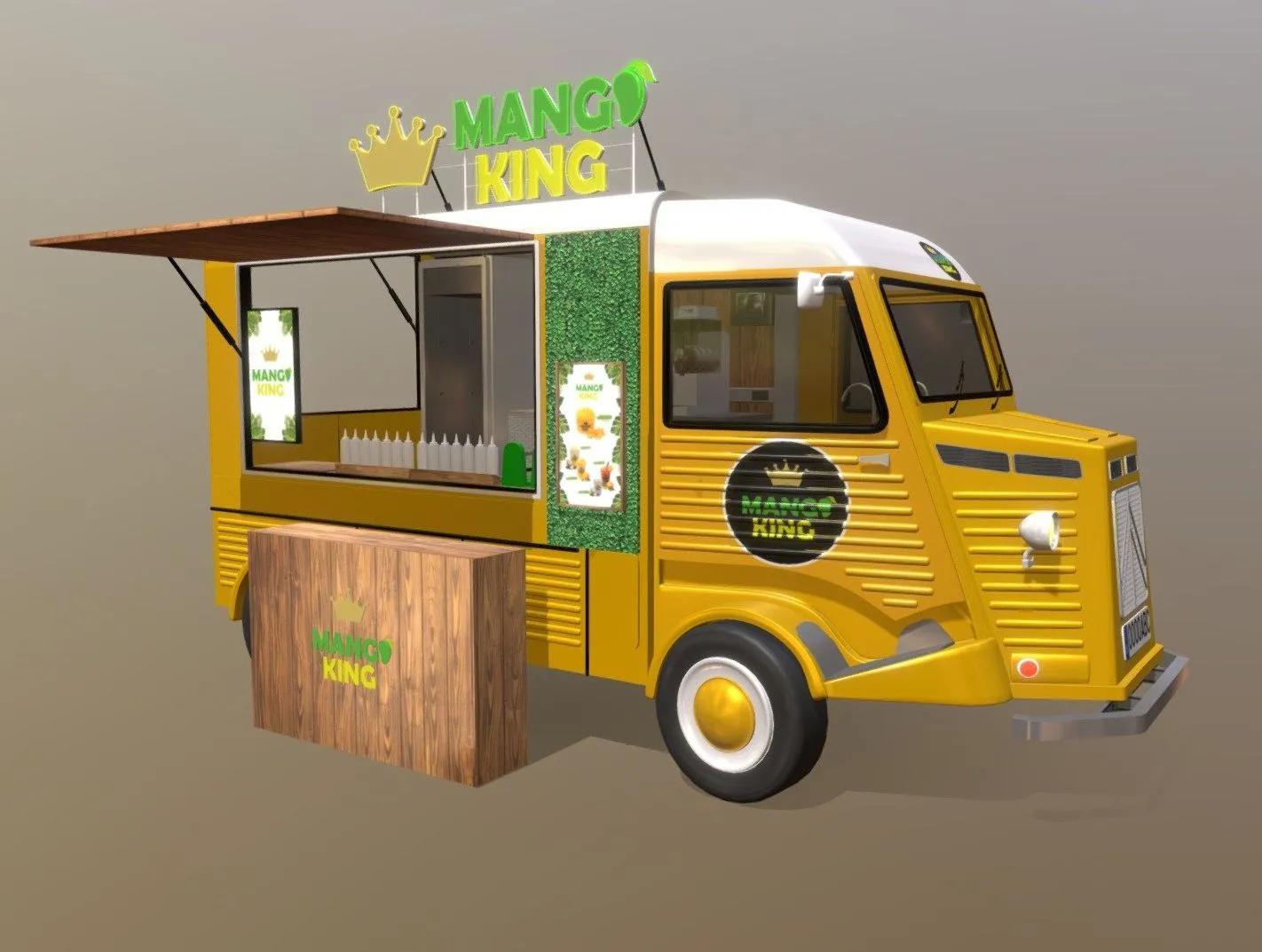 PBR Game 3D Models – Foodtruck Mango King Final2