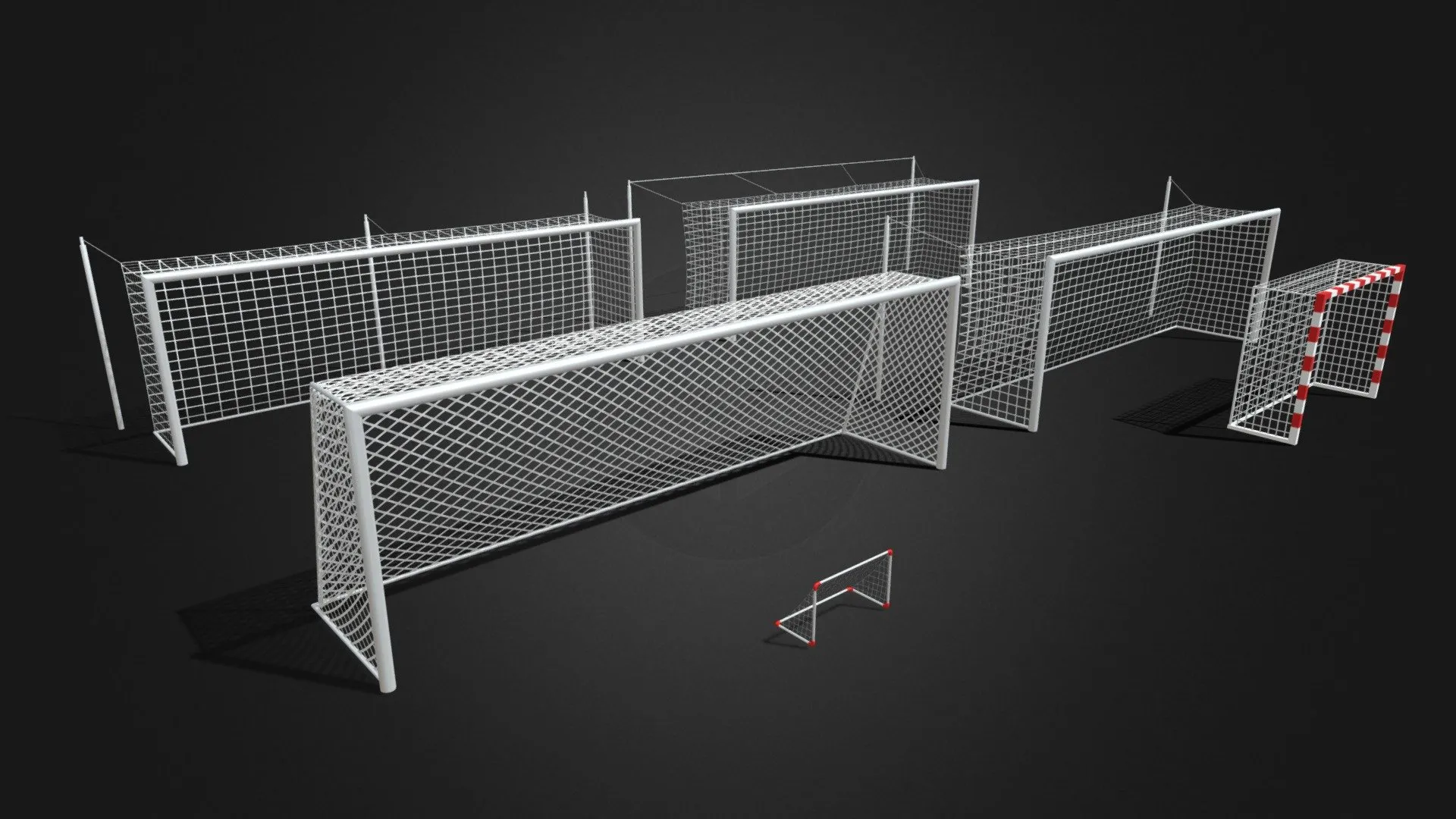 PBR Game 3D Models – Football Goal Pack 3D