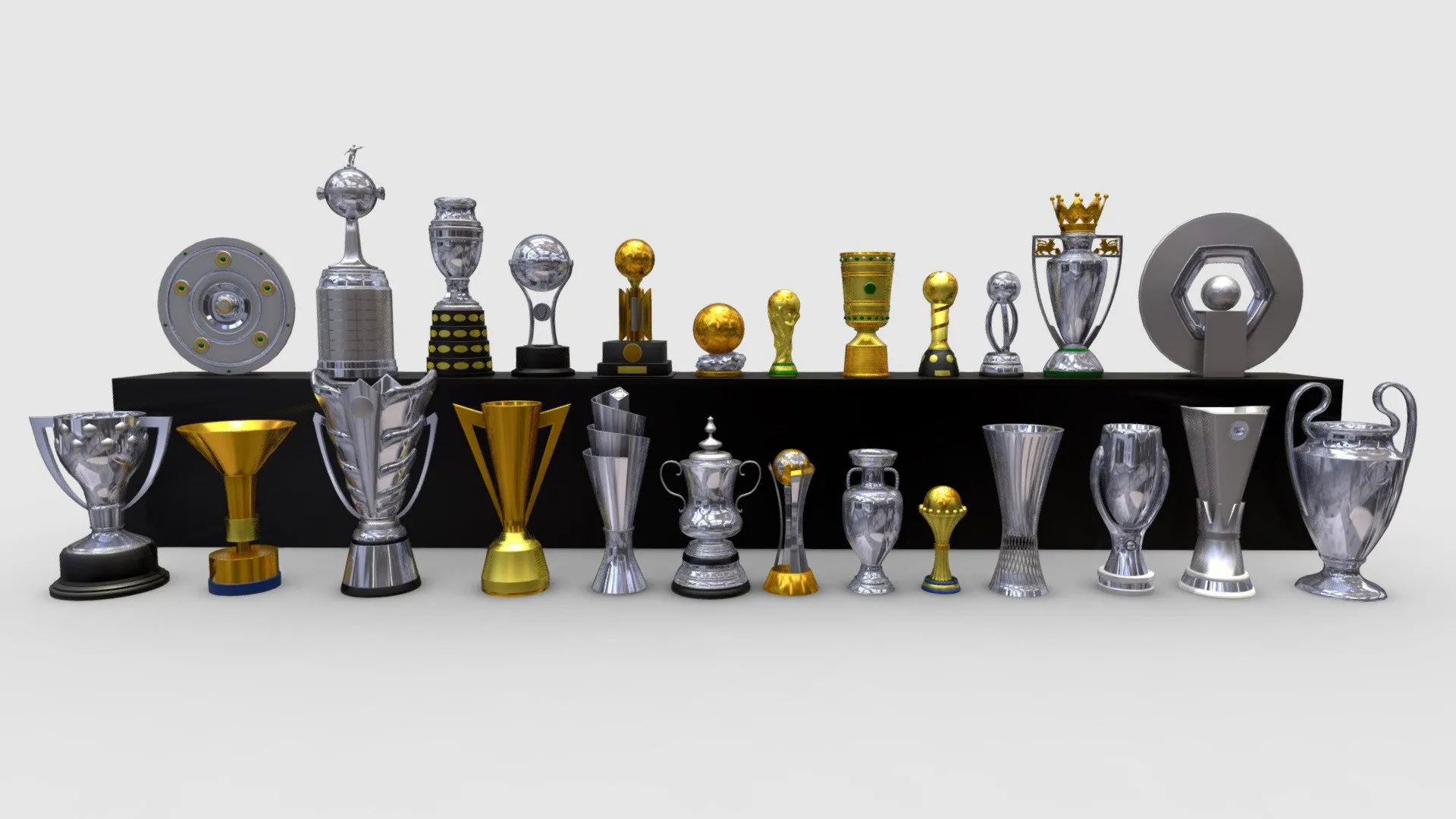 PBR Game 3D Models – Football Trophy Pack 3D