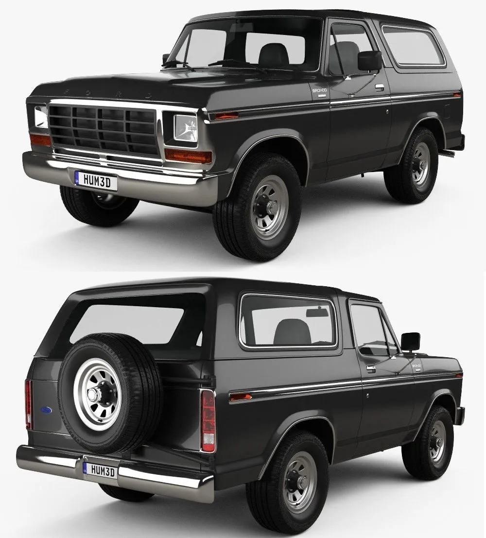 PBR Game 3D Models – Ford Bronco 1978
