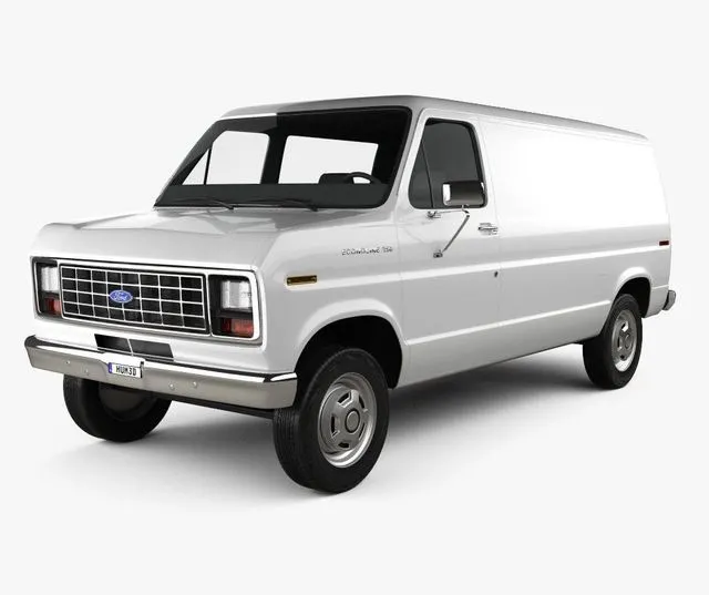 PBR Game 3D Models – Ford E-Series Econoline Cargo Van 1986