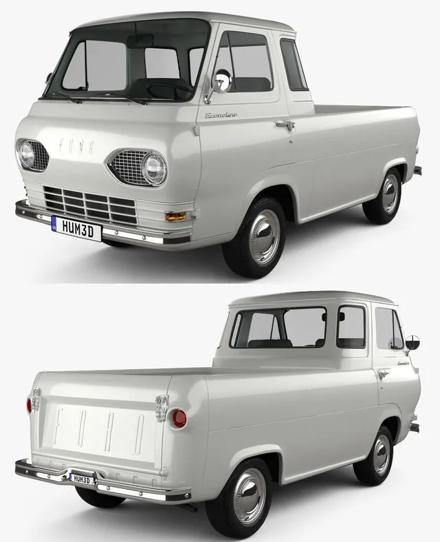 PBR Game 3D Models – Ford E-Series Econoline Pickup 1963