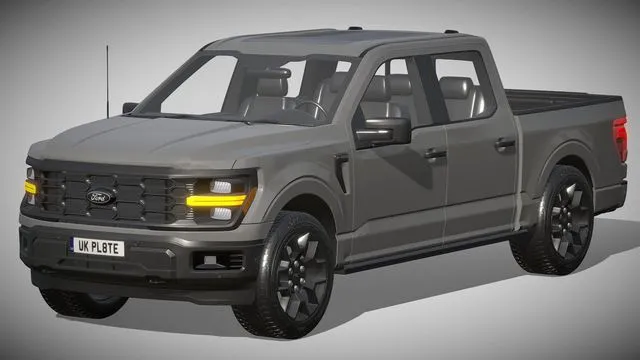 PBR Game 3D Models – Ford F-150 STX 2024