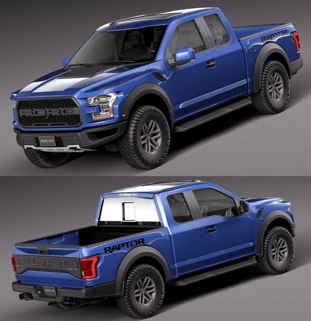 PBR Game 3D Models – Ford F150 Raptor 2017
