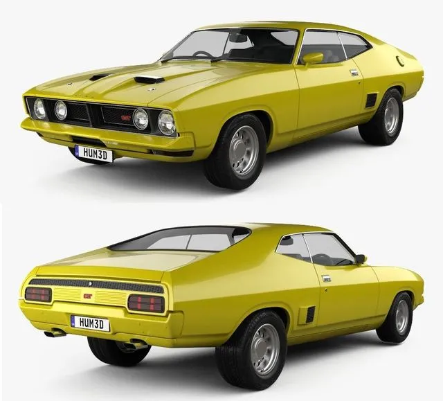 PBR Game 3D Models – Ford Falcon GT Coupe 1973