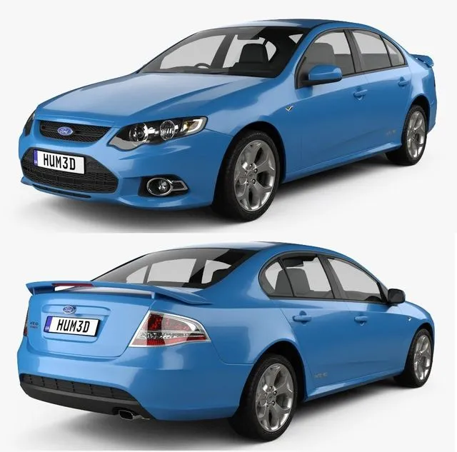 PBR Game 3D Models – Ford FG Falcon XR6 sedan 2011