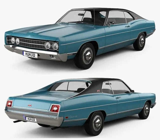 PBR Game 3D Models – Ford Galaxie 500 fastback 1969