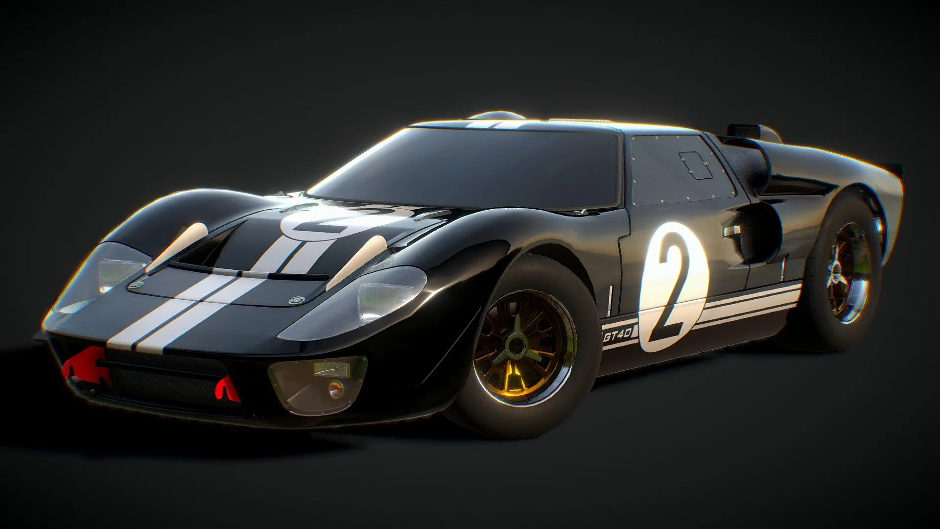 PBR Game 3D Models – Ford Gt40 Mk Ii