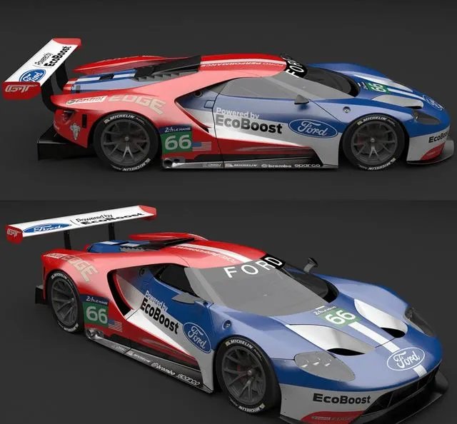 PBR Game 3D Models – Ford GTLM