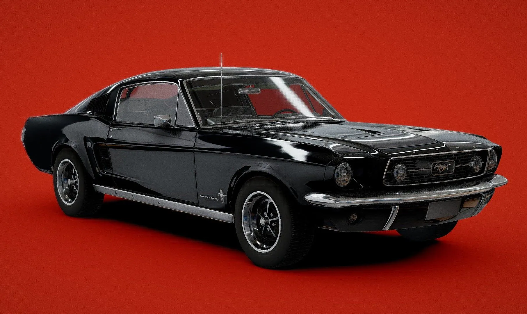 PBR Game 3D Models – Ford Mustang Fastback 1967