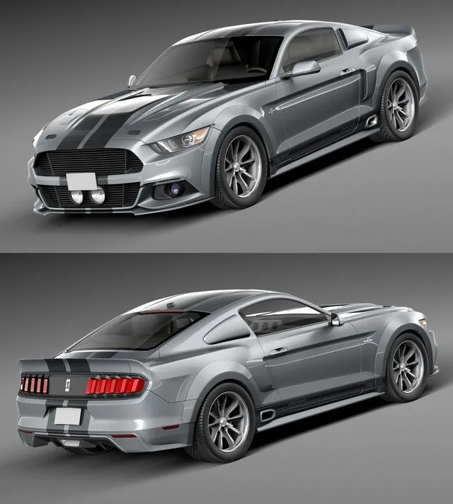 PBR Game 3D Models – Ford Mustang GT500 Eleanor 2015