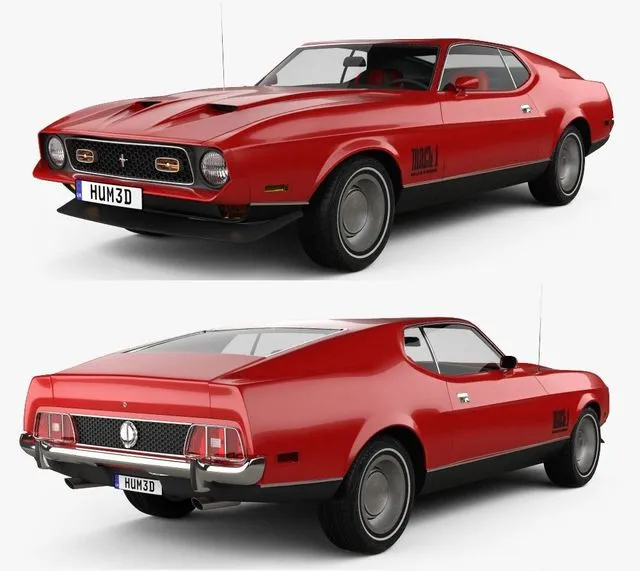 PBR Game 3D Models – Ford Mustang Mach 1 1971 James Bond