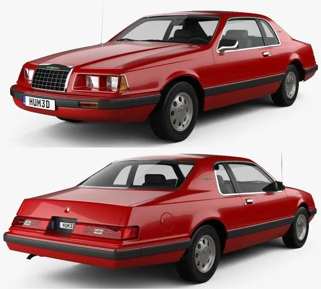 PBR Game 3D Models – Ford Thunderbird 1983