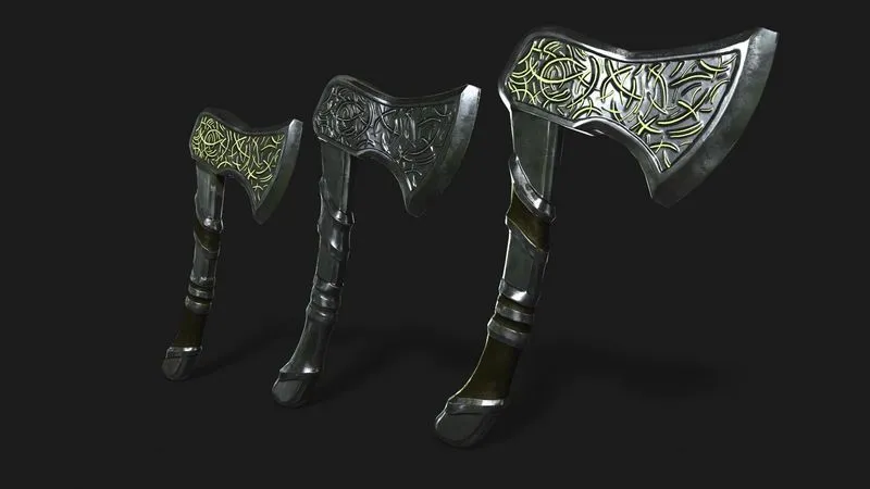 PBR Game 3D Models – Forest axe