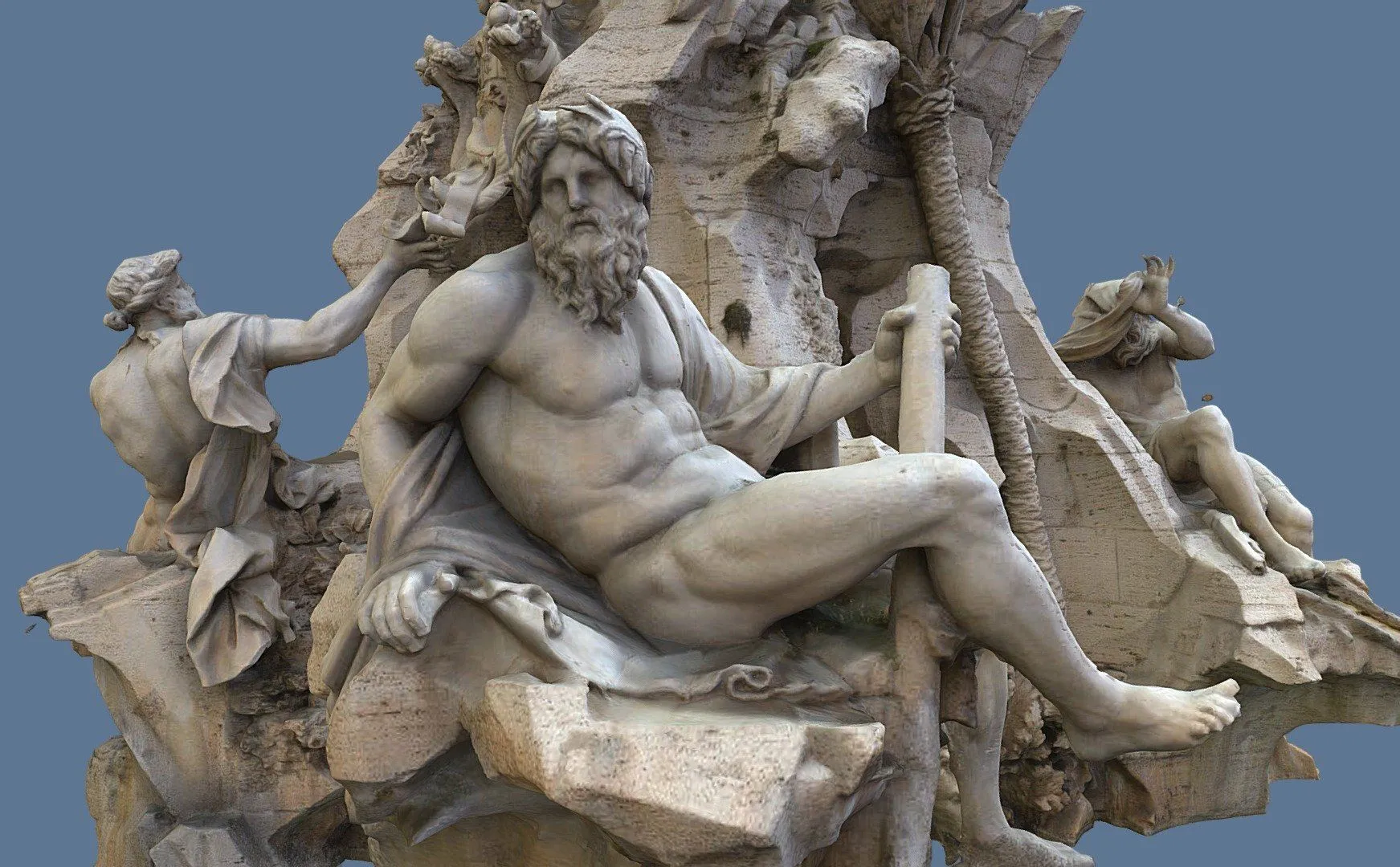 PBR Game 3D Models – Fountain Of The Four Rivers Rome