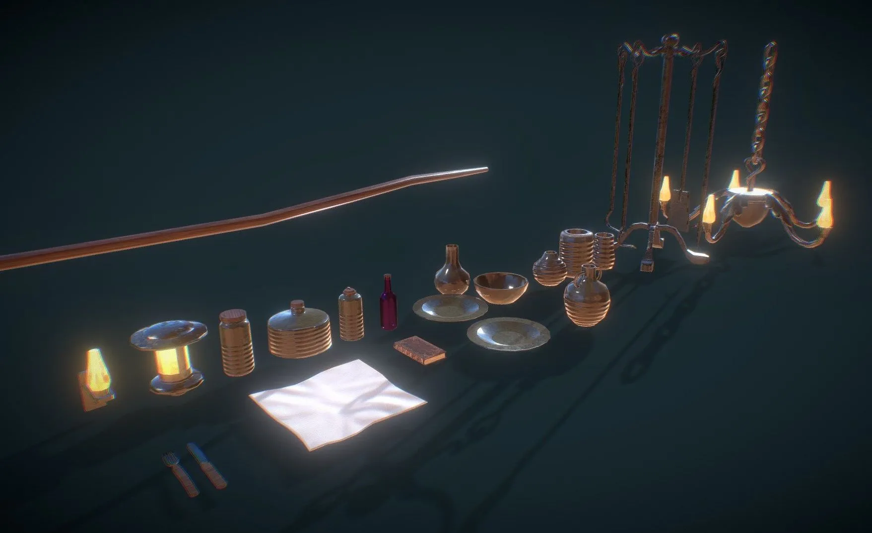 PBR Game 3D Models – Free Tavern Props