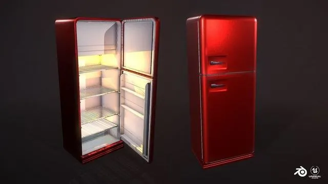 PBR Game 3D Models – Fridge vending machine