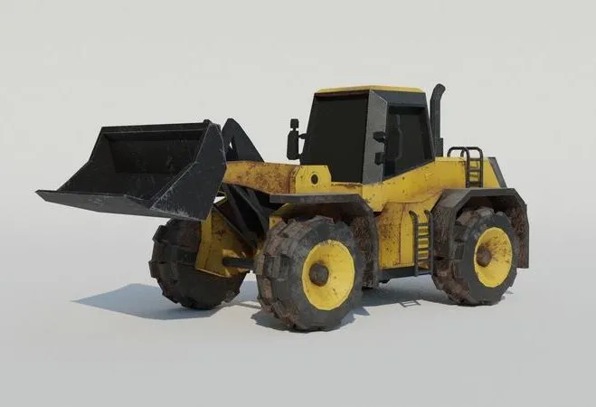 PBR Game 3D Models – Frontloader wheel loader