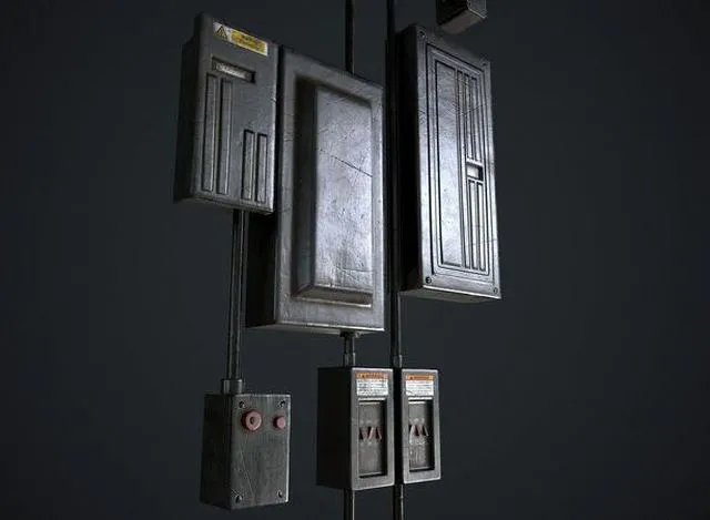 PBR Game 3D Models – Fuse Box Electrical Panel