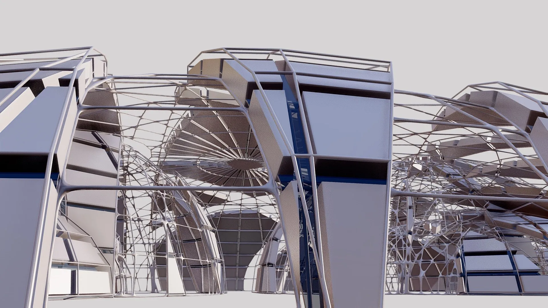 PBR Game 3D Models – Futuristic Architectural Dome Interior 15