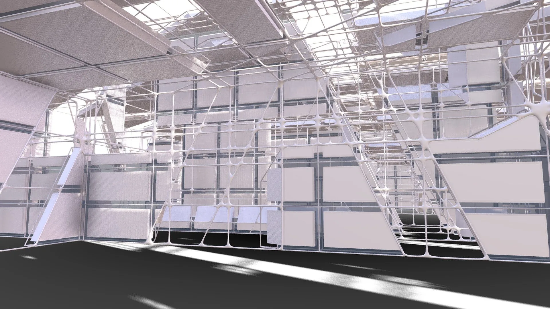 PBR Game 3D Models – Futuristic Architectural Interior 16