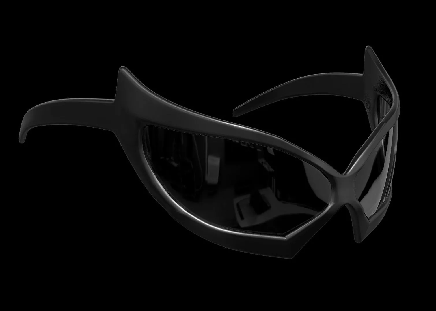 PBR Game 3D Models – Futuristic Cat Eye Sunglasses