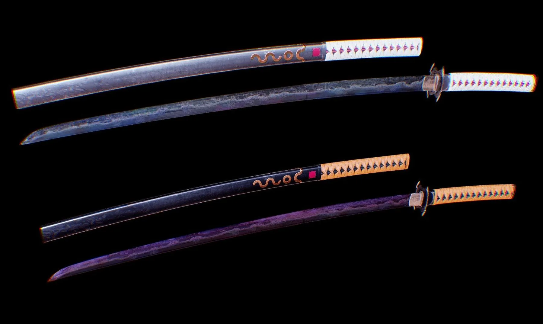 PBR Game 3D Models – Futuristic Katana Sword