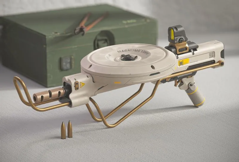 PBR Game 3D Models – Futuristic Mini LMG Weapon