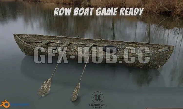 PBR Game 3D Models – g-f x.h.u=b.cc Old Row Boat