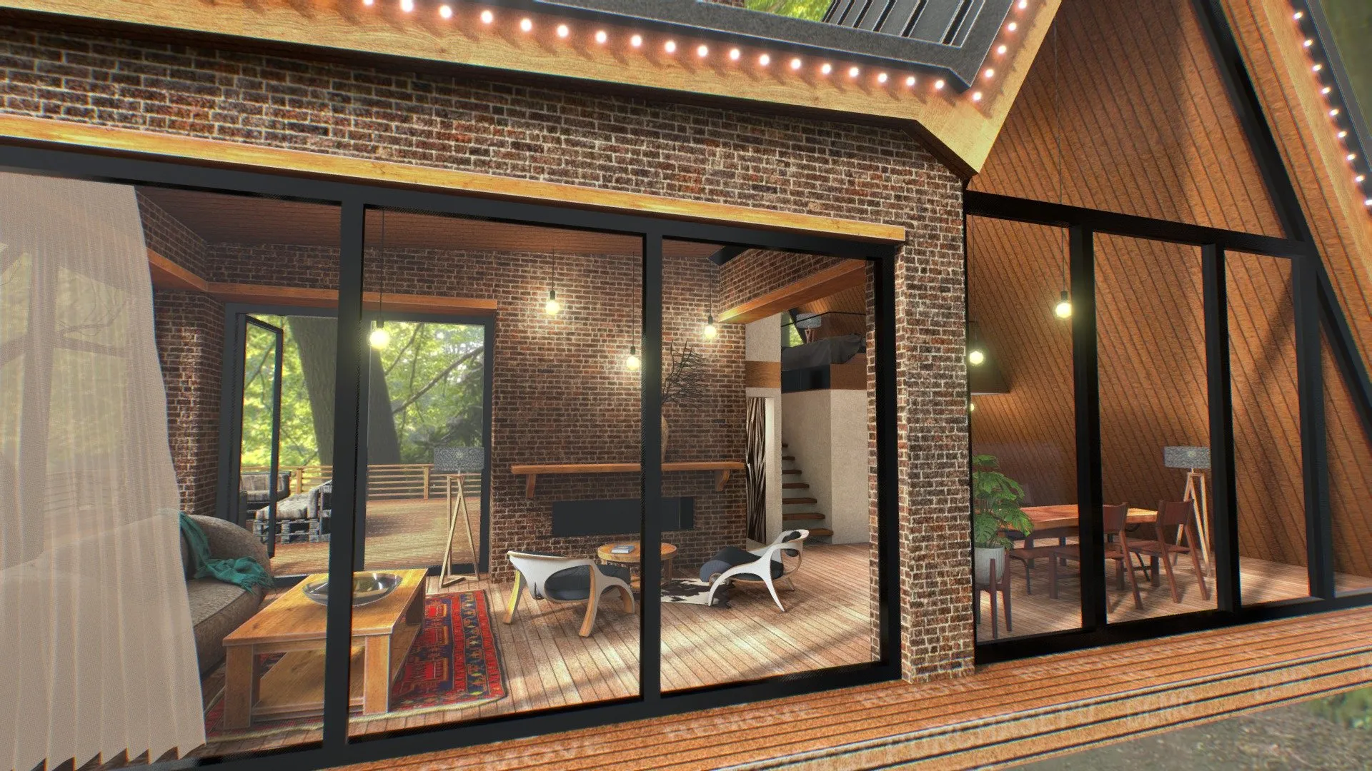 PBR Game 3D Models – G0003 Vr Virtual Reality Enviroment Cute Cabin