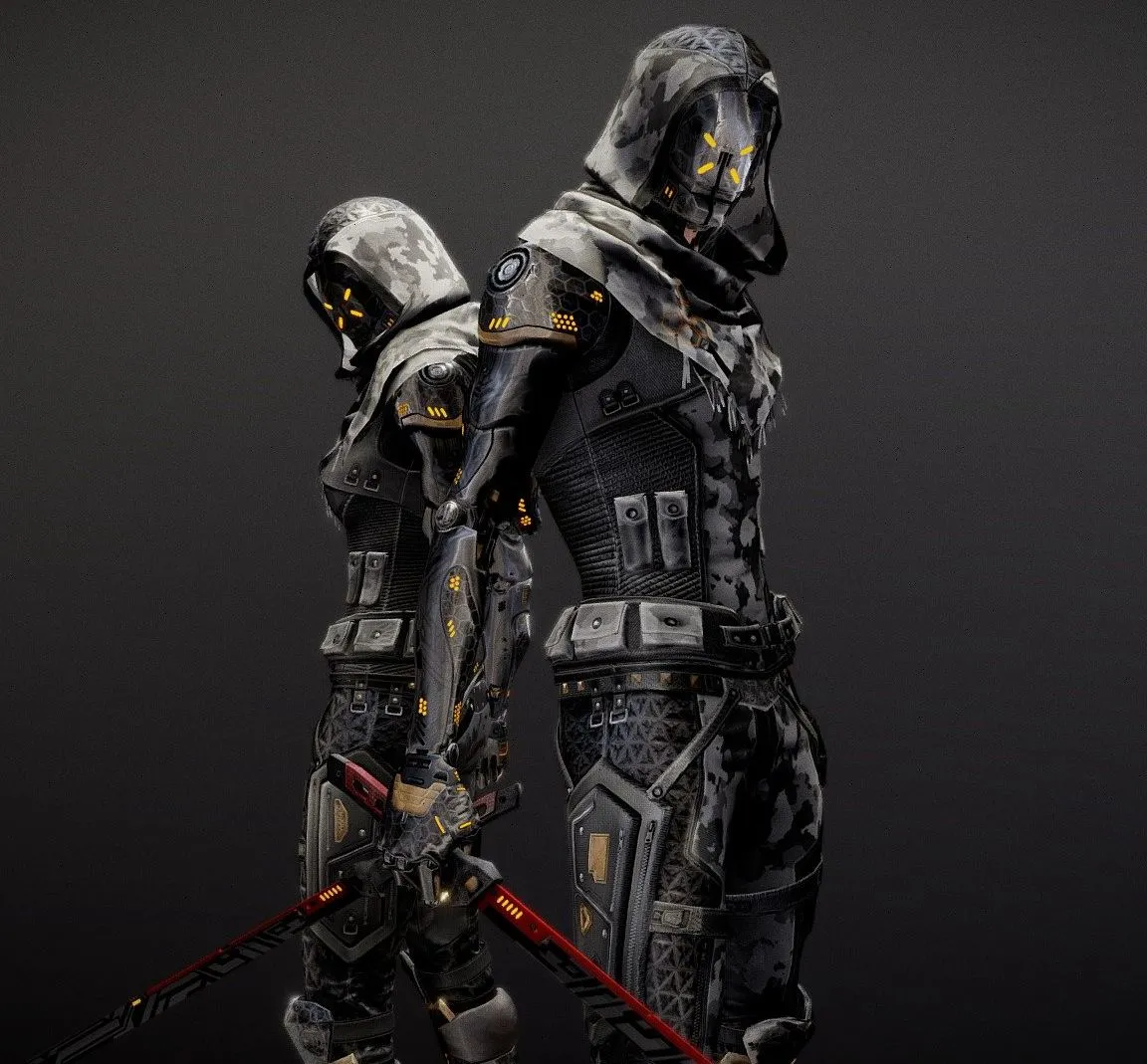 PBR Game 3D Models – G2 Cyborg Characters