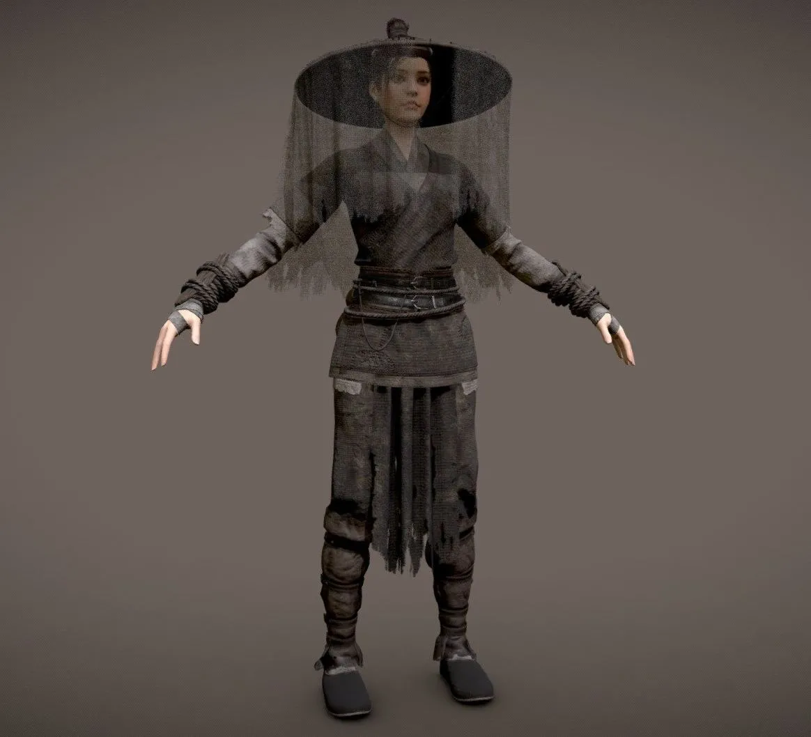 PBR Game 3D Models – G2 Female Gai Bang Model