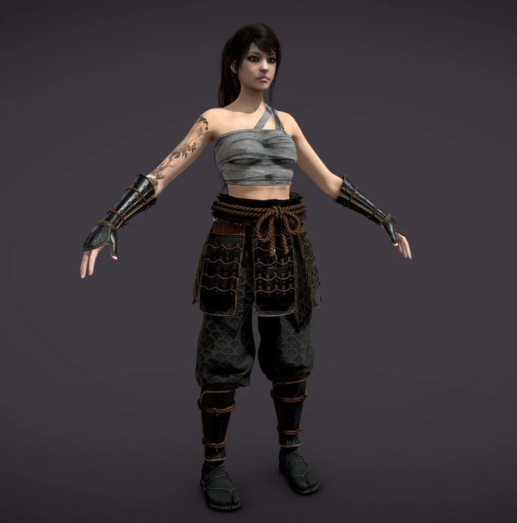 PBR Game 3D Models – G2 Katanami B Model